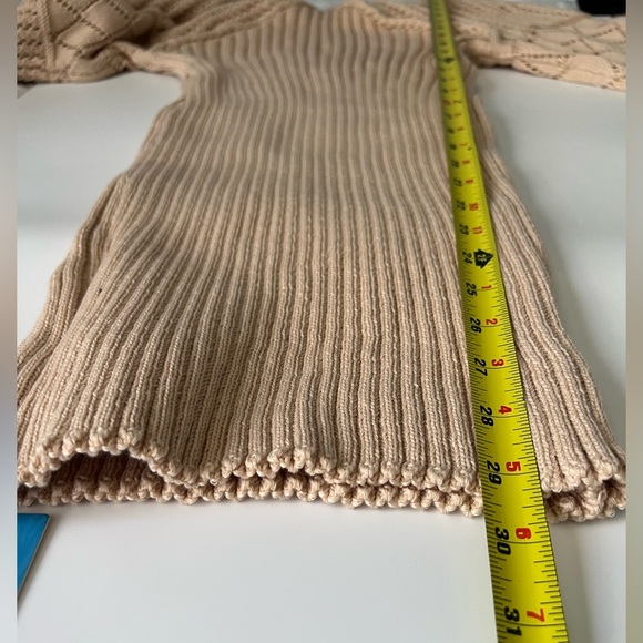 Cupshe Stretchy Elegant Tan Knit Sweater Dress - S - NWT - Picture 6 of 9